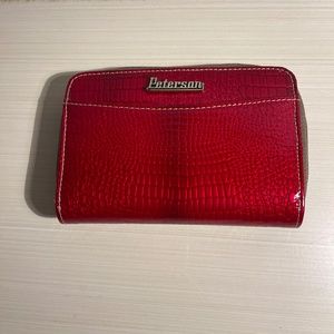 Red Peterson Textured Wallet